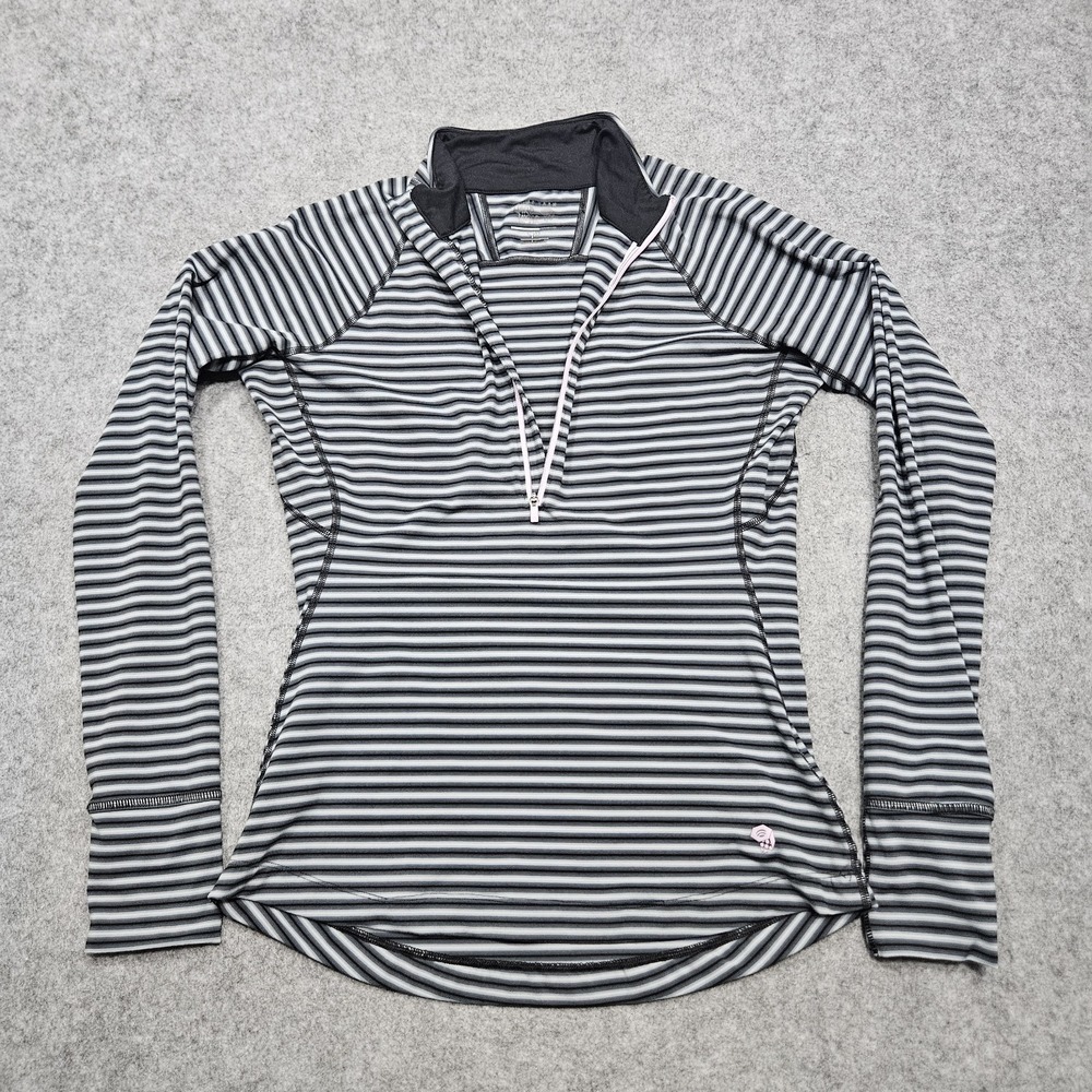 Mountain Hardwear Butterlicious 1/2 Zip Shirt Womens S‎ Striped Purple L/S Wick
